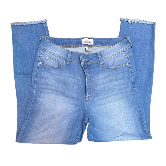 JORDACHE HIGH-WAISTED Med-Light Stretch Jeans Size12 - Picture 9 of 13